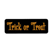 Black Small Halloween Labels Trick or treat (Voorkant)