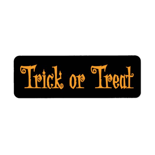 Black Small Halloween Labels Trick or treat (Voorkant)