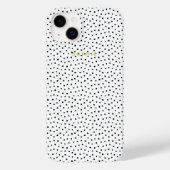 Black Small Polka Dot iPhone Case (Achterkant)
