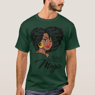 Black Smart Counselor Afro Melanin African America T-shirt