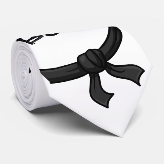 Black Smart Stropdas (Opgerold)