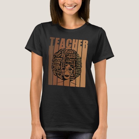 Black Smart Teacher African American Black History T-shirt (Voorkant)