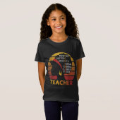 Black Smart Teacher Afro Love Melanin African Amer T-shirt (Voorkant volledig)