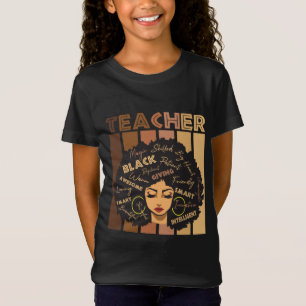 Black Smart Teacher Afro Love Melanin African Amer T-shirt