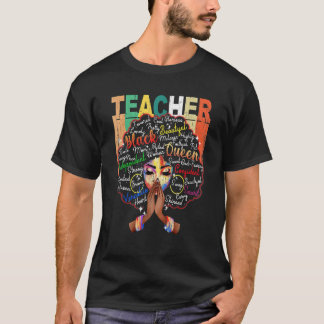Black Smart Teacher Afro Love Melanin African Amer T-shirt