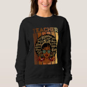 Black Smart Teacher Afro Love Melanin African Amer Trui (Voorkant)