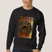 Black Smart Teacher Afro Love Melanin African Amer Trui (Voorkant)
