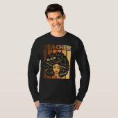 Black Smart Teacher Black History Proud African Am T-shirt (Voorkant volledig)
