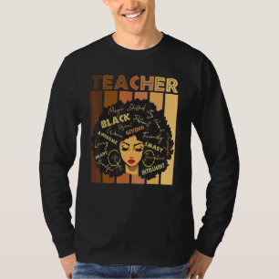 Black Smart Teacher Black History Proud African Am T-shirt