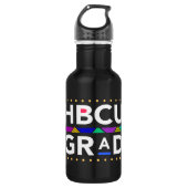 Black Smart voor HBCU-Afstudeerder of Melanated en Waterfles (Voorkant)