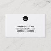 Black Smilie Visitekaartje (Achterkant)