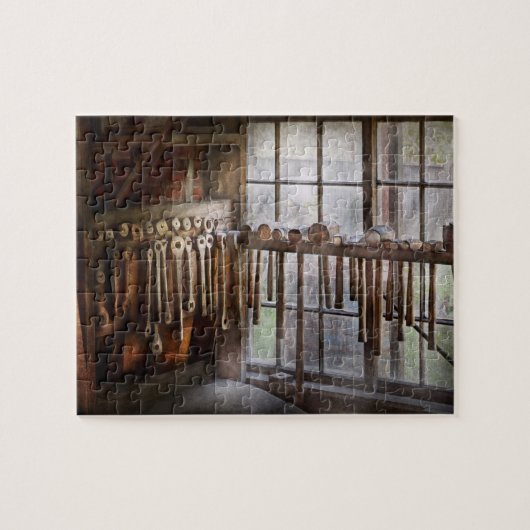 Black Smith - Draw borden en hamers Legpuzzel (Horizontaal)