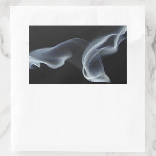 Black Smoke Rechthoekige Sticker (Tas)