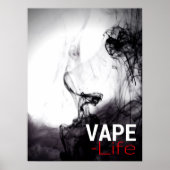 Black Smoke Vape Life Premium-Posters Poster (Voorkant)