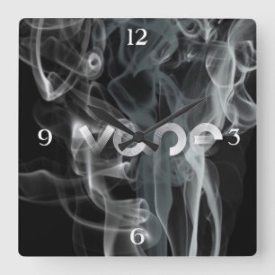 Black Smoke Vape Vierkante Klok
