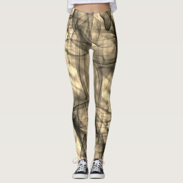 Black Smoked Shadows Spooky Cool Modern Halloween Leggings