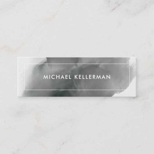 Black Smokey Waterverf Splash Mini Visitekaartje (Voorkant)