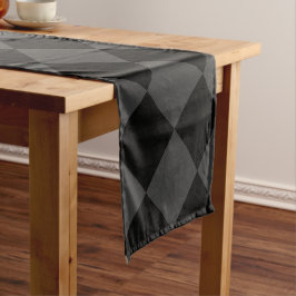 Black & Smoky Black Diamonds – Elegant & Tijdloos Korte Tafelloper