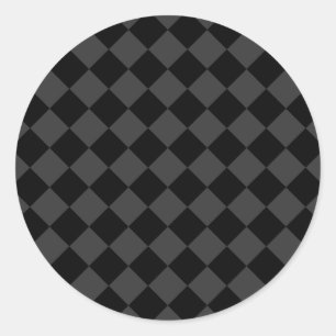 Black & Smoky Black Diamonds – Elegant & Tijdloos Ronde Sticker
