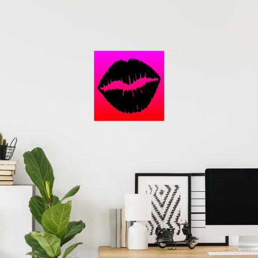 Black Smooch Poster (Thuiskantoor)