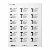 Black Snake Bowl Hygieia White Caduceus Medical Etiket (Full Sheet)