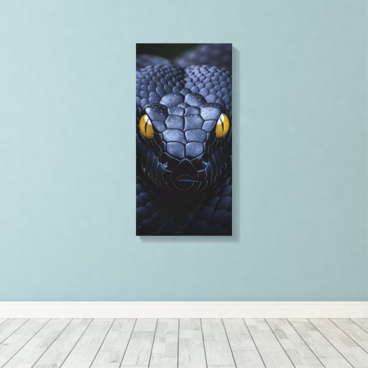 Black Snake Canvas Afdruk (Insitu (Houten vloer))