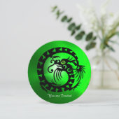 BLACK SNAKE DRAGON EMERALD GREEN GEM STONE KAART (Staand voorkant)