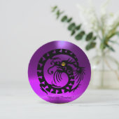 BLACK SNAKE DRAGON PAARS AMETHYST GEM STONE KAART (Staand voorkant)