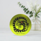 BLACK SNAKE DRAGON YELLOW TOPAZ GEM STONE KAART (Staand voorkant)