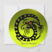 BLACK SNAKE DRAGON YELLOW TOPAZ GEM STONE KAART (Voorkant)