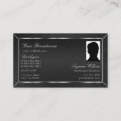 Black Snake Silver Decor met Monogram en Foto Visitekaartje (Achterkant)