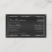 Black Snake Silver Decor met monogram en Logo Visitekaartje (Achterkant)