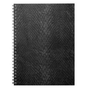 Black Snakeskin Animal Print Pattern Notitieboek