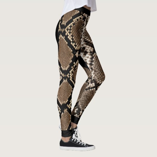 Black Snakeskin Heart Leggings (Rechts)