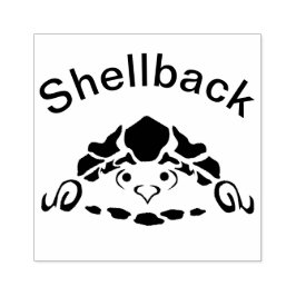 Black Snapping Turtle Stamp Stlye Rubberstempel