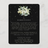 Black Snowberry+Eucalyptus Boeket Routebeschrijvin Informatiekaartje (Voorkant)