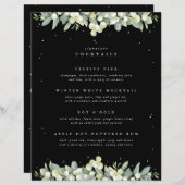 Black Snowberry + Eucalyptus bruiloft Drinken Bar (Voorkant / Achterkant)