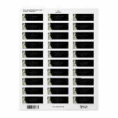 Black Snowberry+Eucalyptus Vakantie retouradres Etiket (Full Sheet)