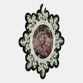 Black Snowberry+Greenery Christmas Paper Ornament Kaart (Rechts)