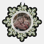 Black Snowberry+Greenery Christmas Paper Ornament Kaart (Voorkant)