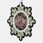 Black Snowberry+Greenery Holiday Paper Ornament Kaart (Links)