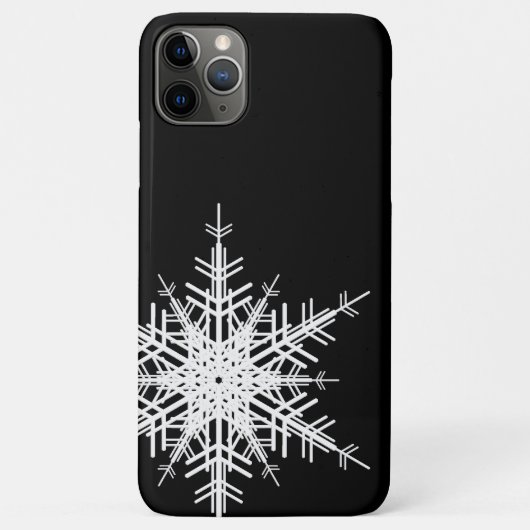 Black Snowflake iPhone Case (Achterkant)