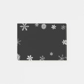 Black Snowflake Post-it® Notes (Voorkant)