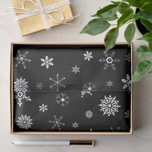 Black Snowflake Tissuepapier (Geschenk)