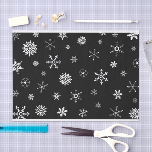 Black Snowflake Tissuepapier (Craft)
