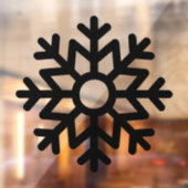 Black Snowflake Window Cling Raamsticker (Vel 2)