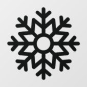 Black Snowflake Window Cling Raamsticker (Vel)