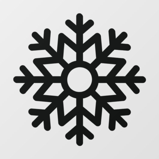 Black Snowflake Window Cling Raamsticker (Vel)