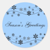Black Snowflakes Holiday Stickers (Voorkant)