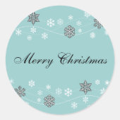 Black Snowflakes Holiday Stickers (Voorkant)